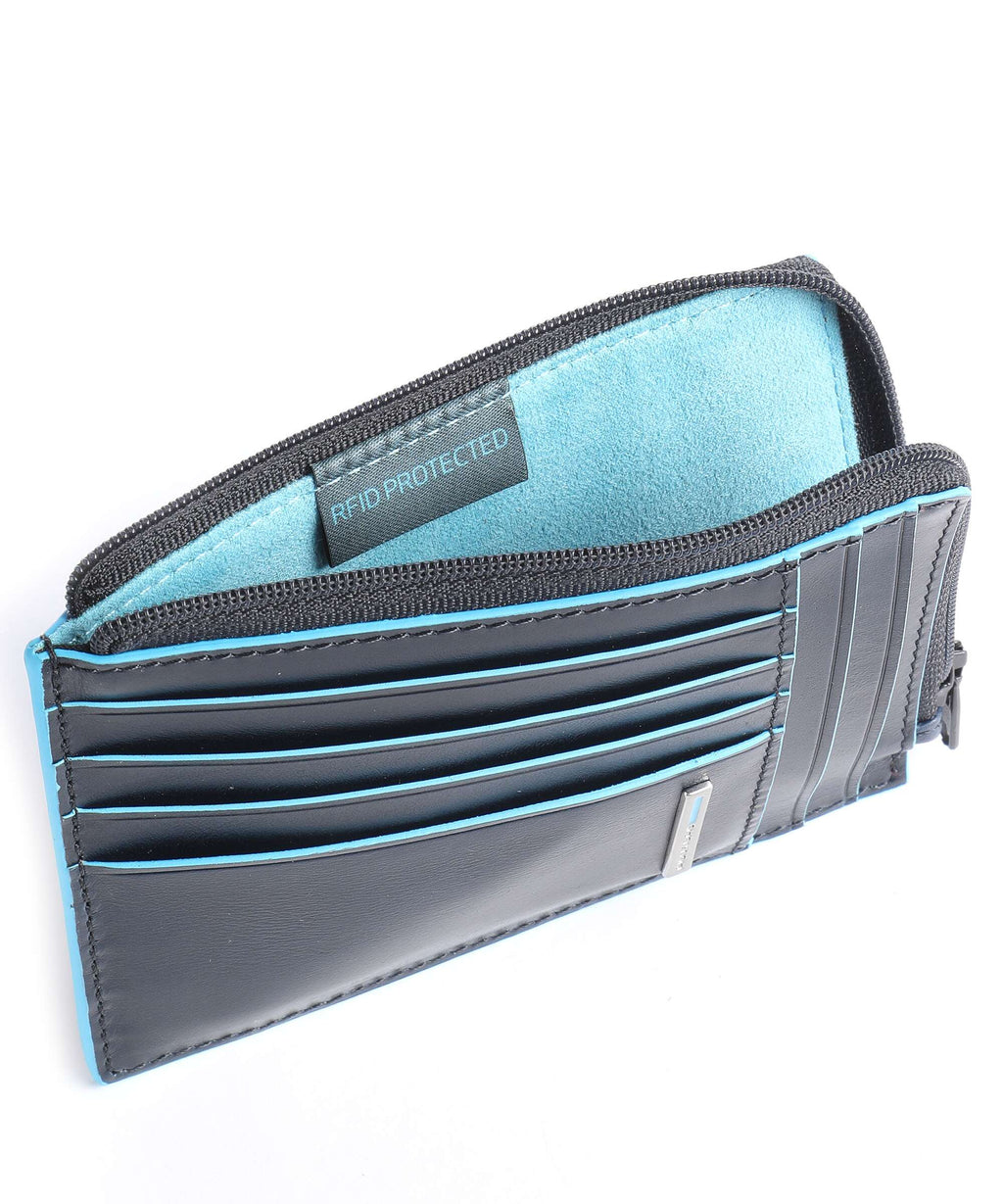 Piquadro Blue Square Credit card holder dark blue