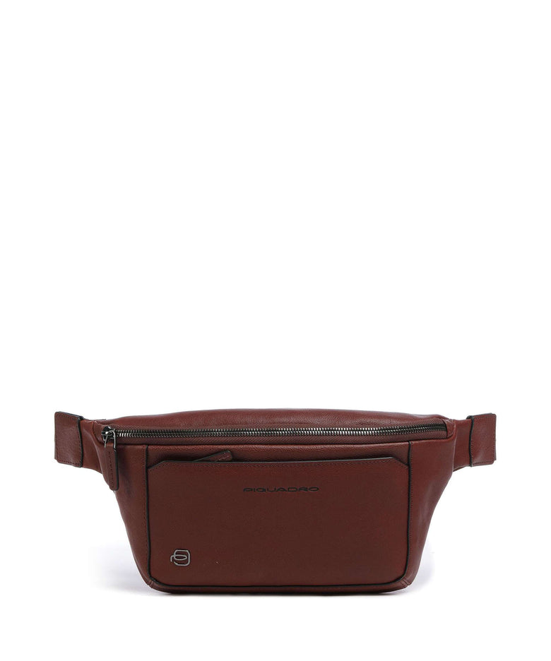 Piquadro Black Square Belt bag tobacco