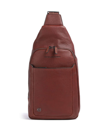 Piquadro Black Square Sling bag cuoio