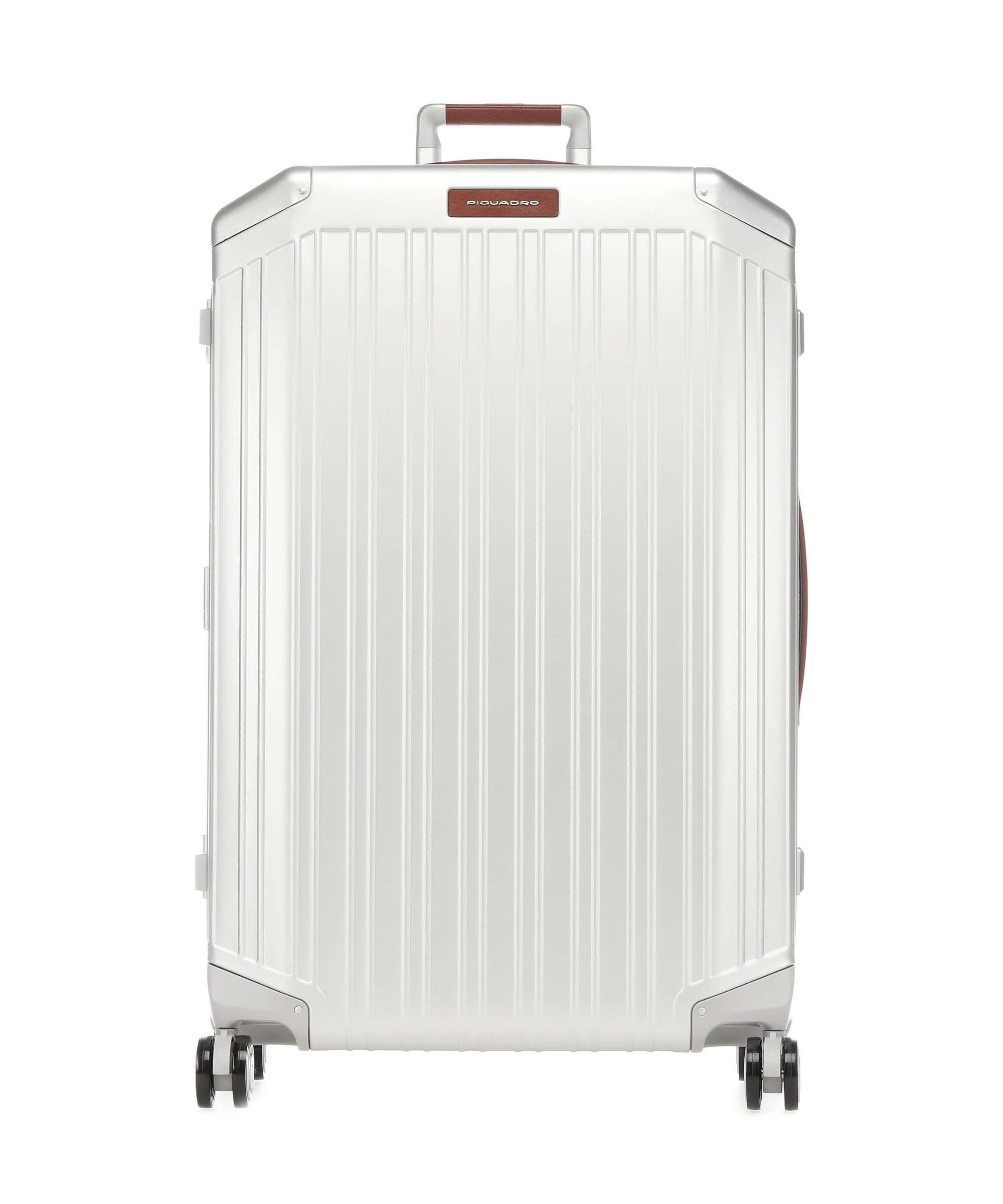 Piquadro Alu Spinner (4 wheels) grey/hide