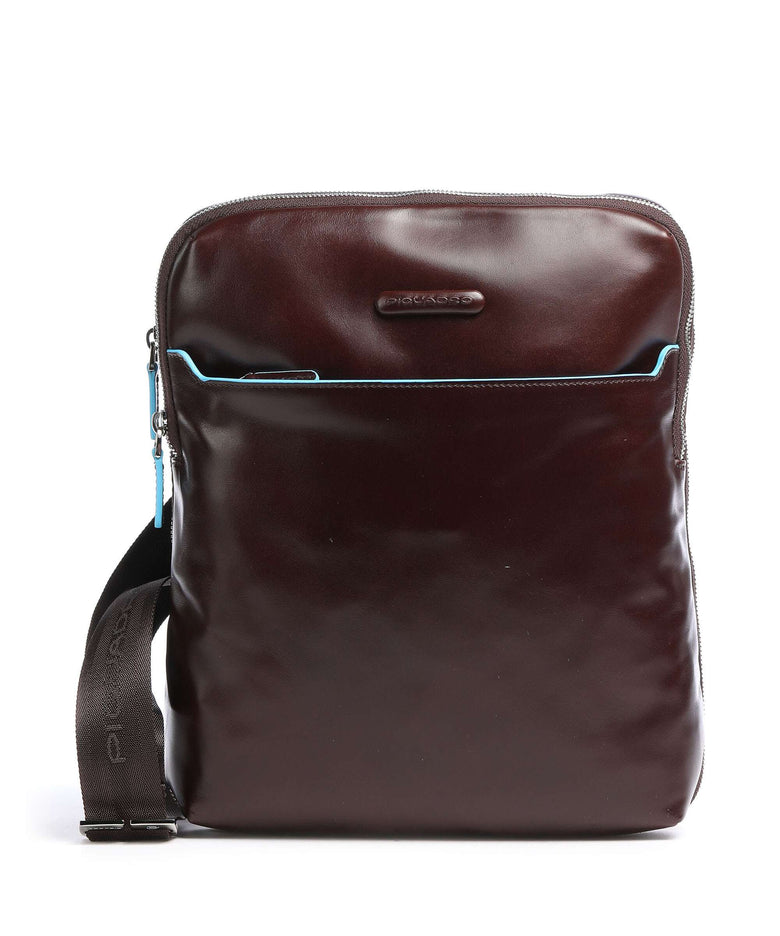 Piquadro Blue Square Crossbody bag mahogany