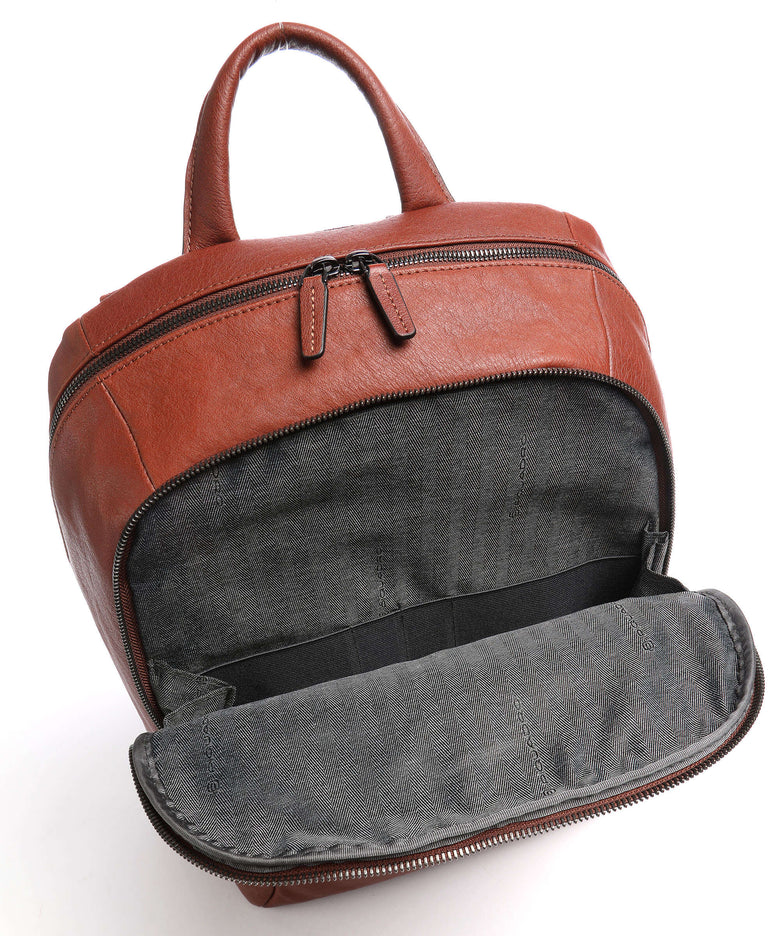 Piquadro Black Square Laptop backpack tobacco