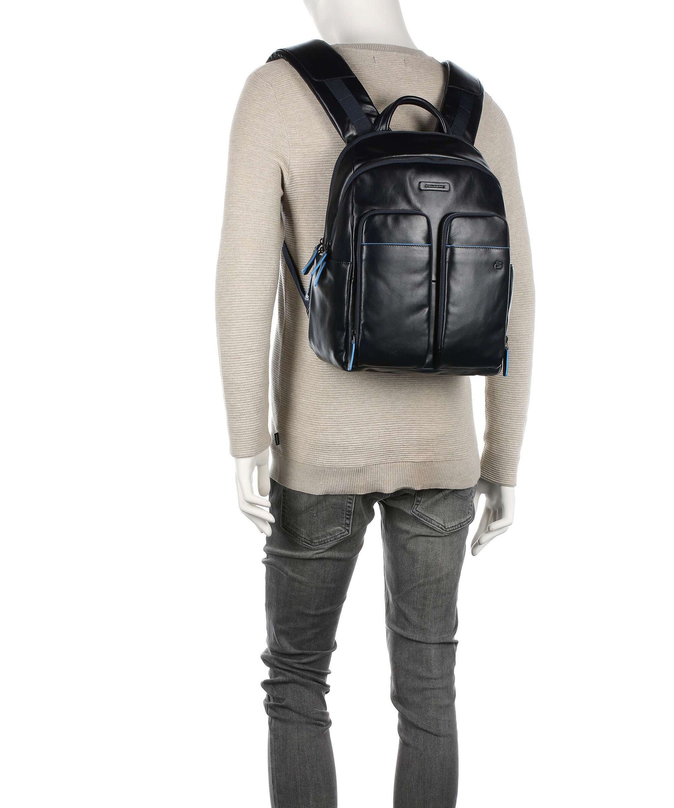 Piquadro Blue Square Revamp RFID Laptop backpack blue