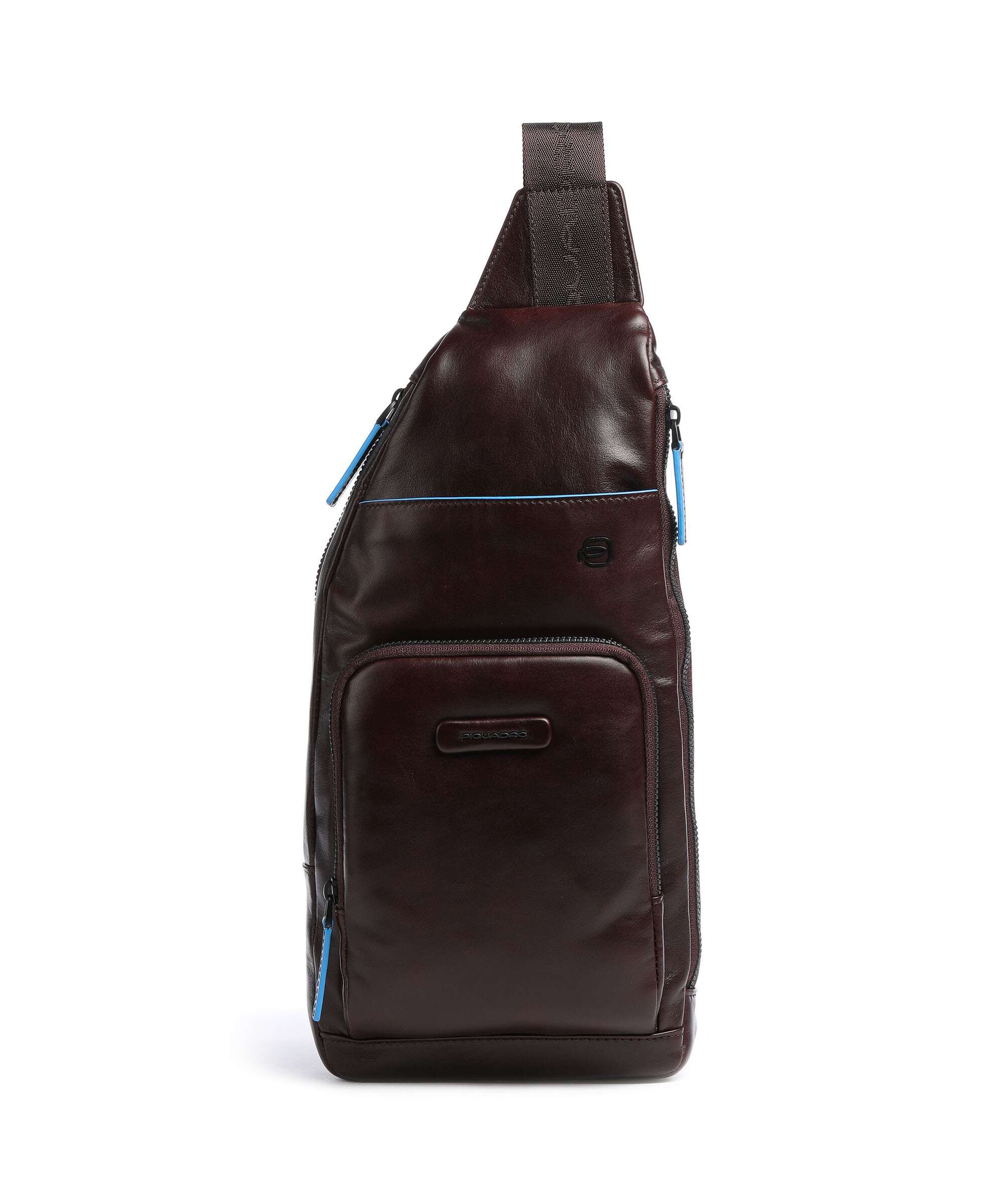 Piquadro Blue Square Revamp Sling bag mahogany