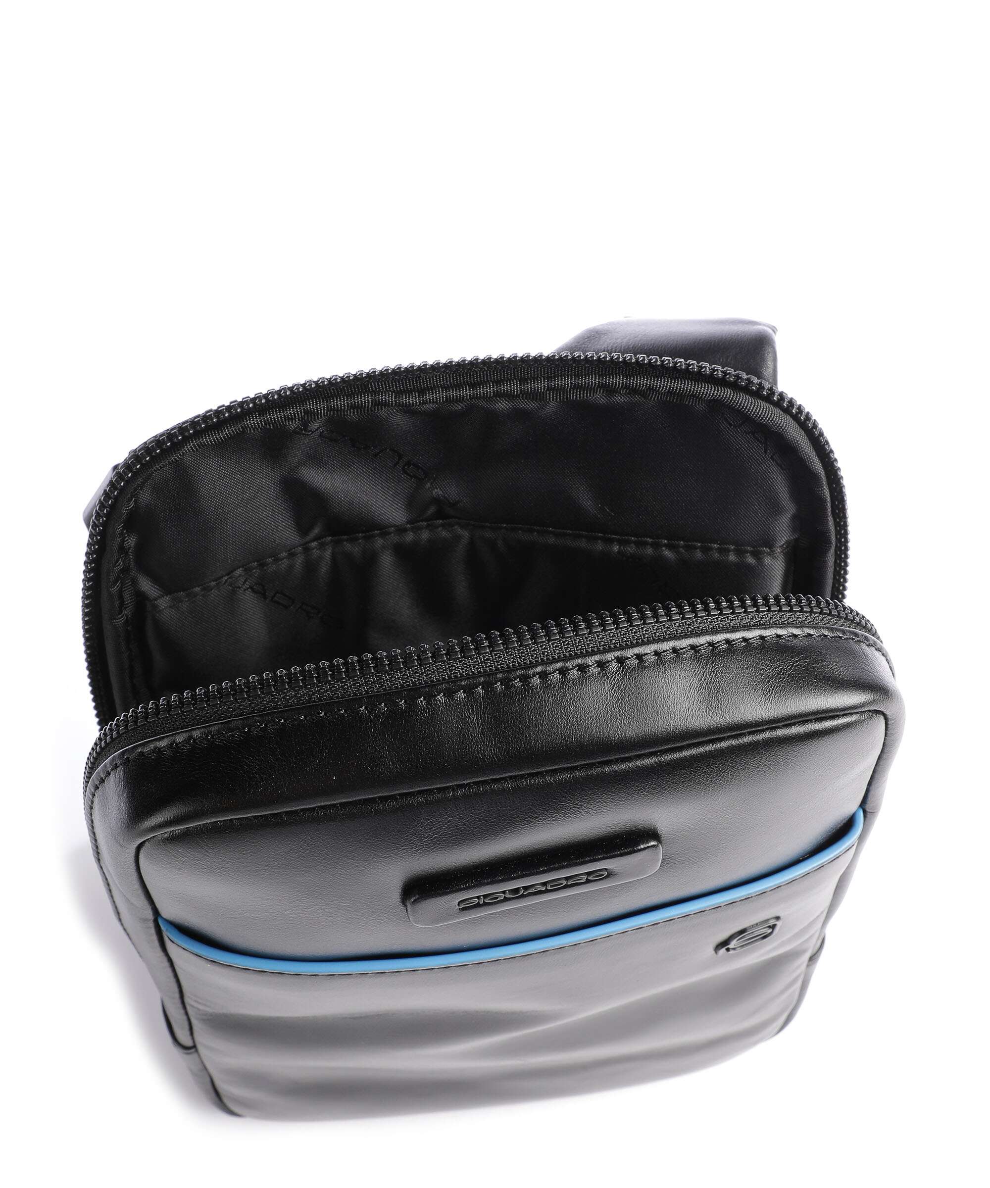 Piquadro Blue Square Revamp Crossbody bag black