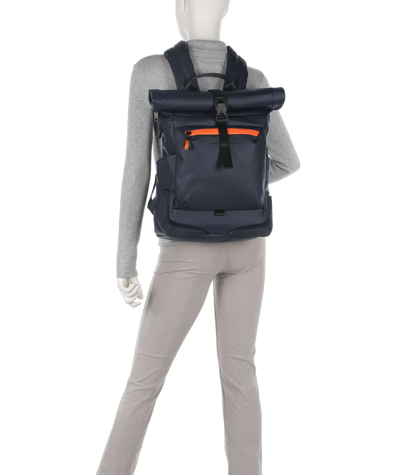 Piquadro Corner 2.0 2.0 Rolltop backpack blue