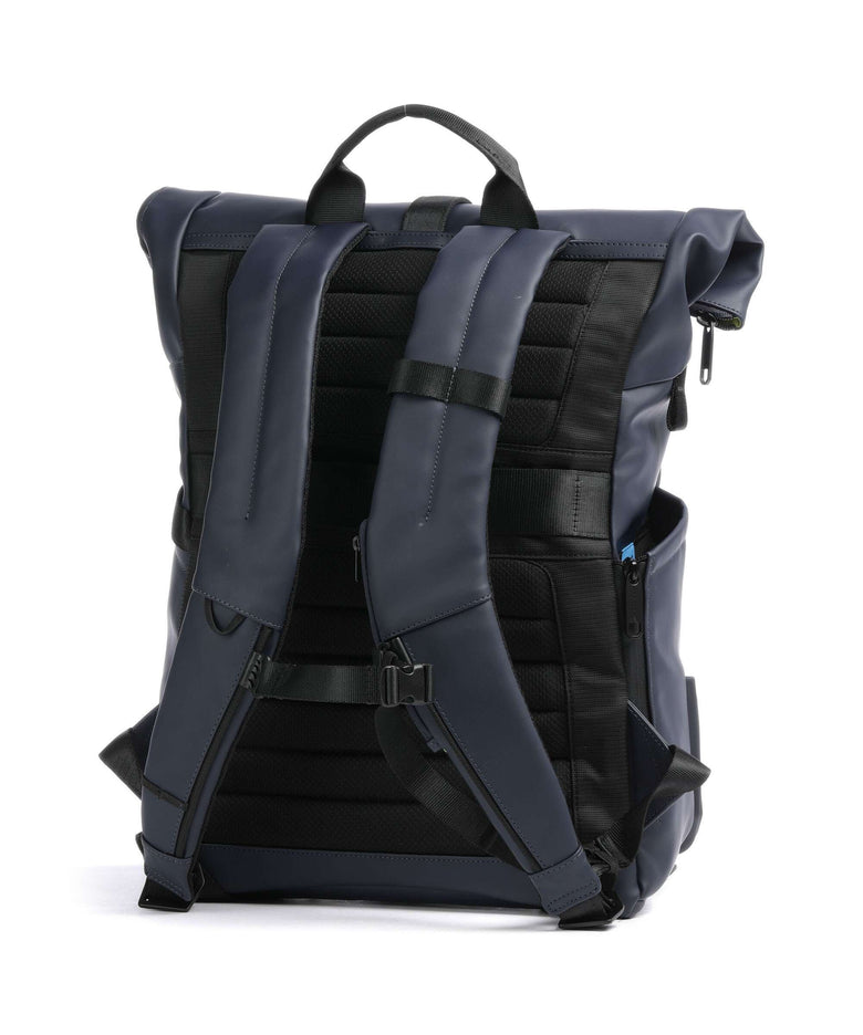 Piquadro Corner 2.0 Rolltop backpack blue