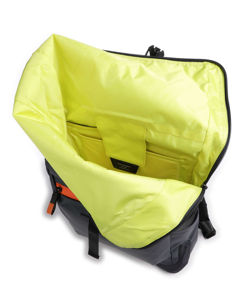 Piquadro Corner 2.0 Rolltop backpack blue