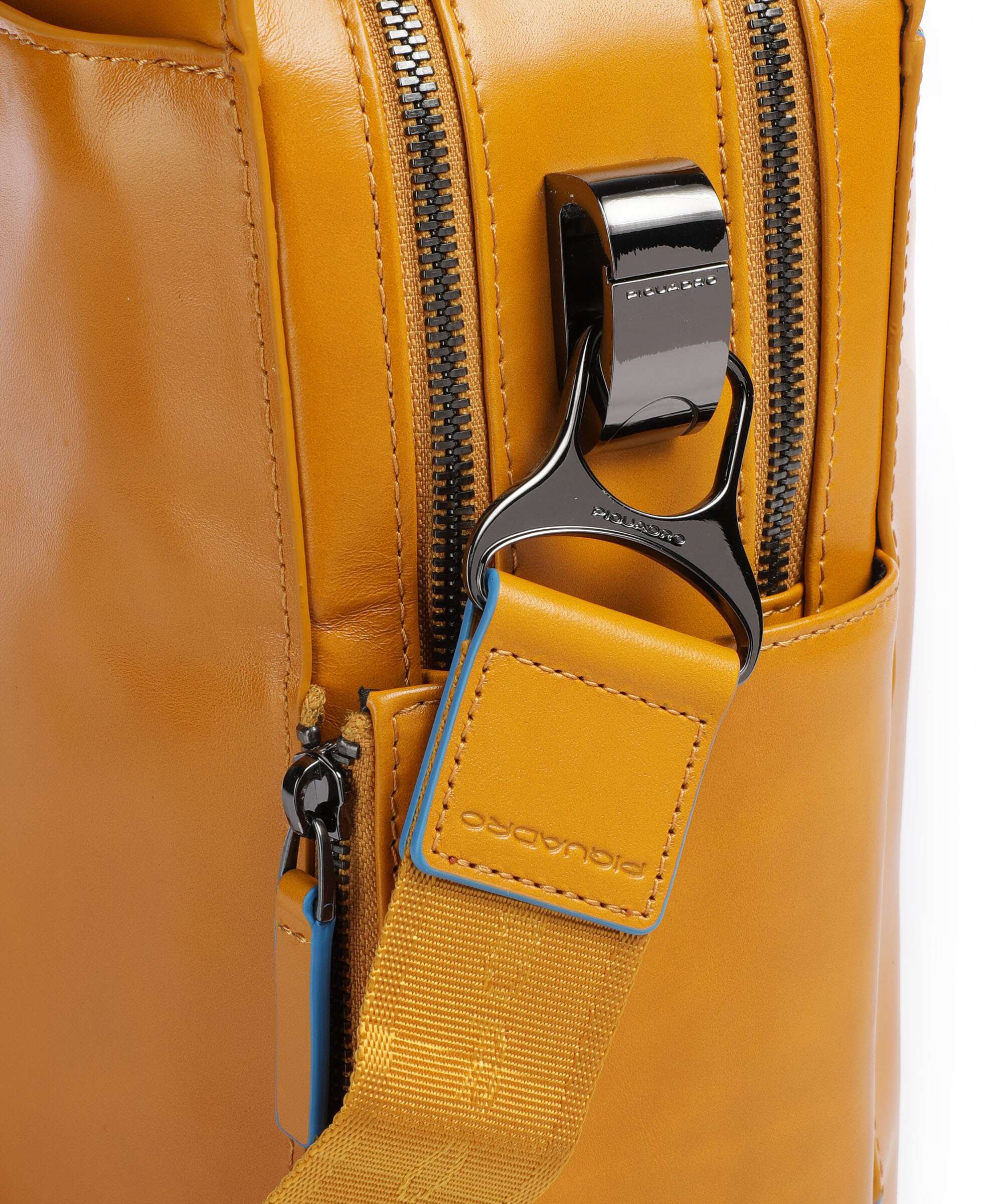 Piquadro Blue Square Briefcase giallo zafferano