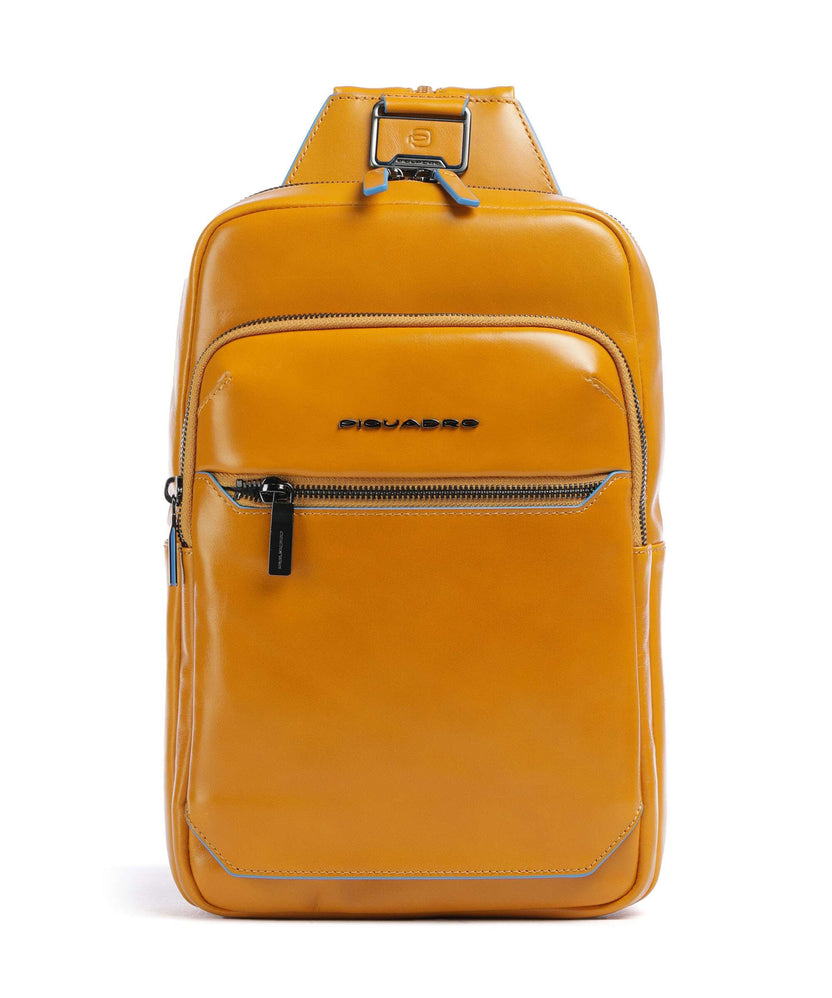Piquadro Blue Square Sling bag giallo zafferano