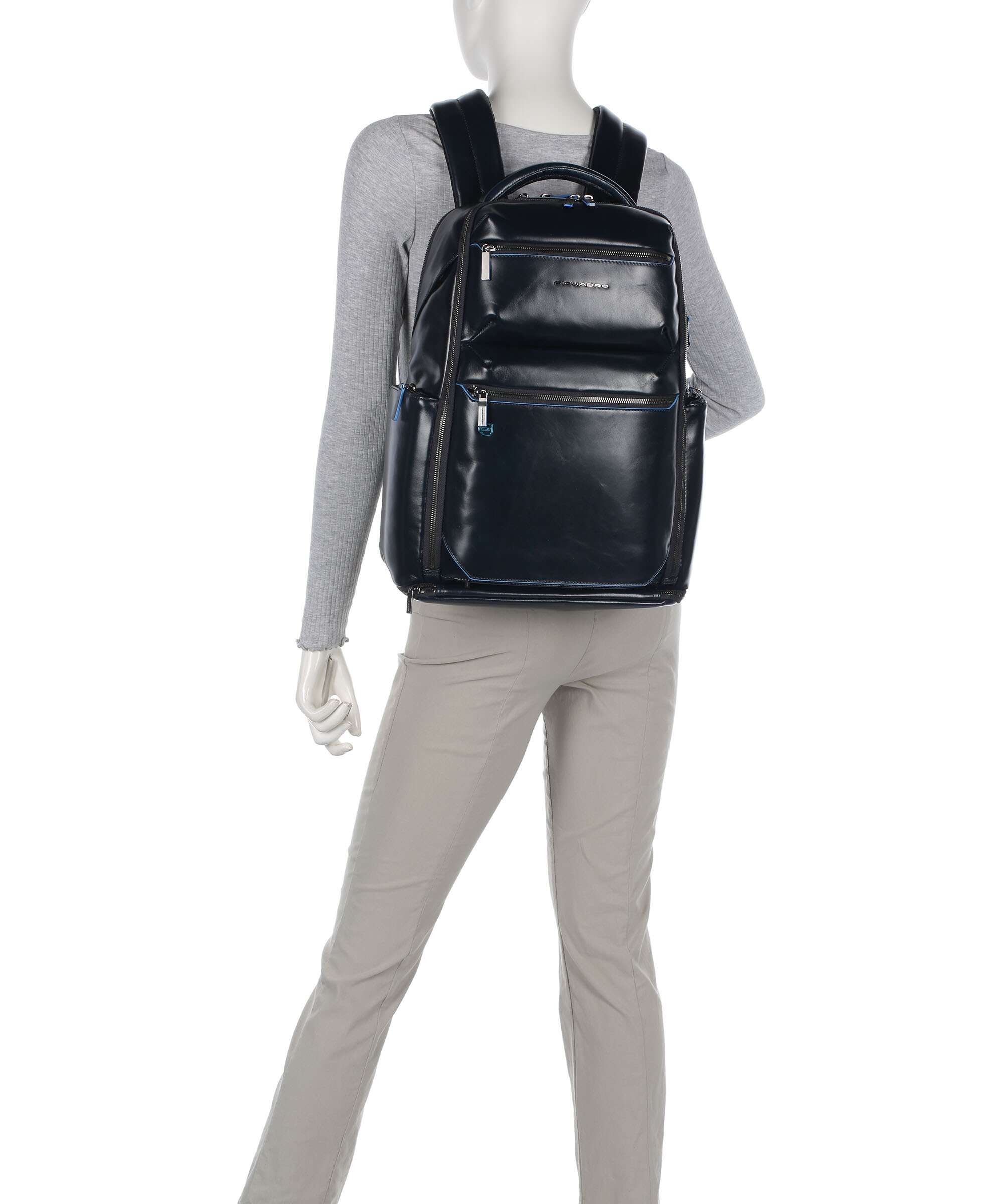 Piquadro Blue Square Backpack blu notte