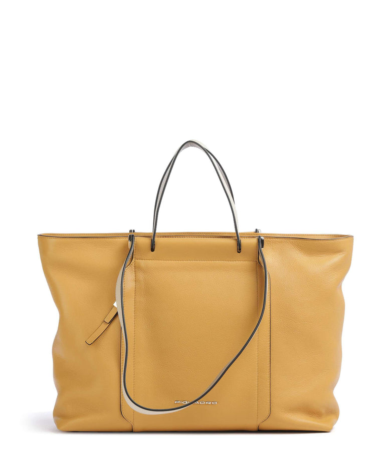 Piquadro Circle Tote bag yellow/beige