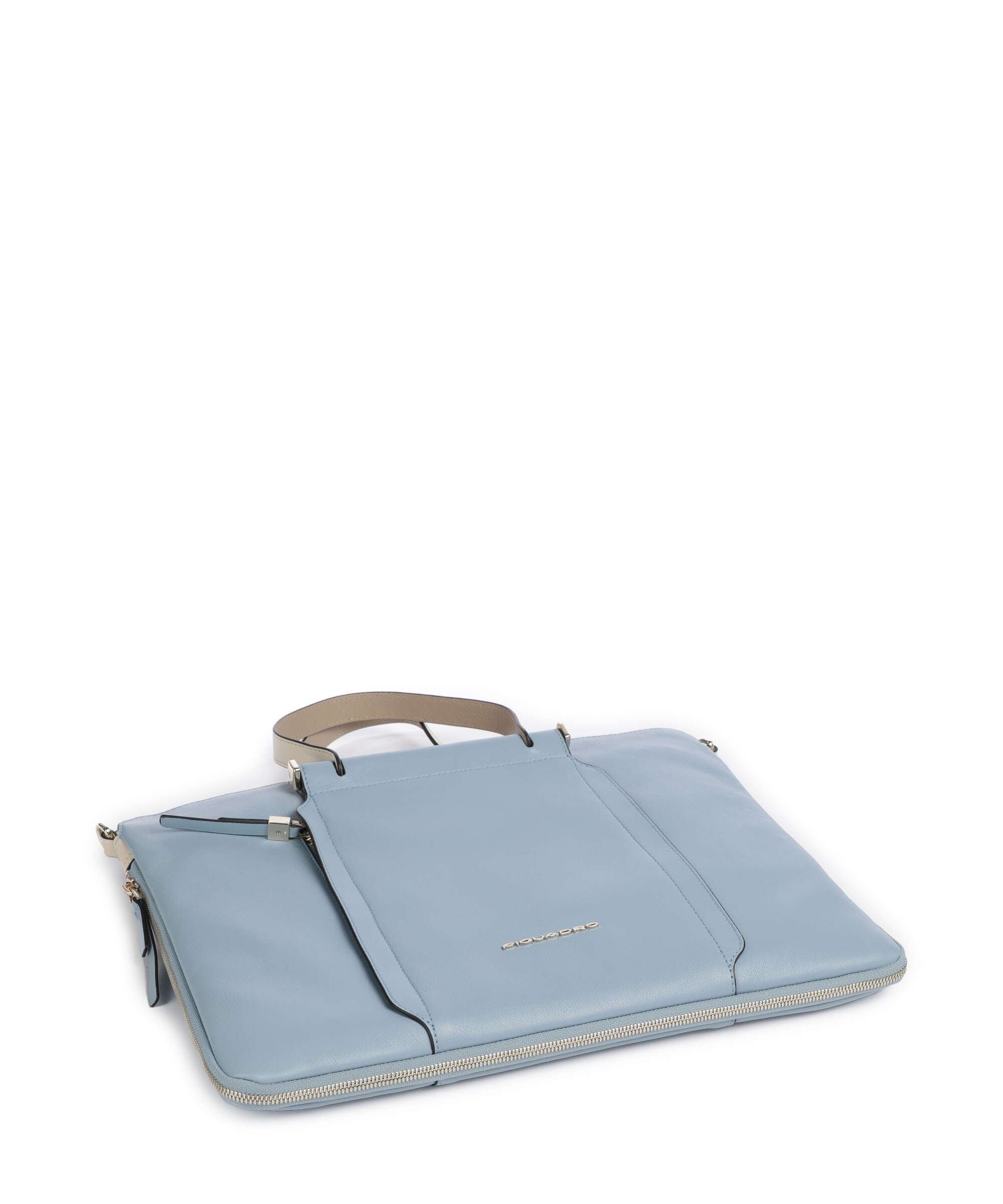 Piquadro Circle Briefcase light blue/beige