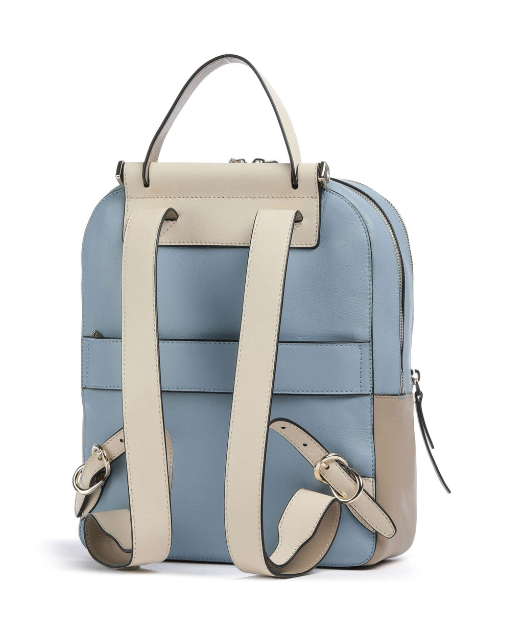 Piquadro Circle RFID Backpack light blue/beige