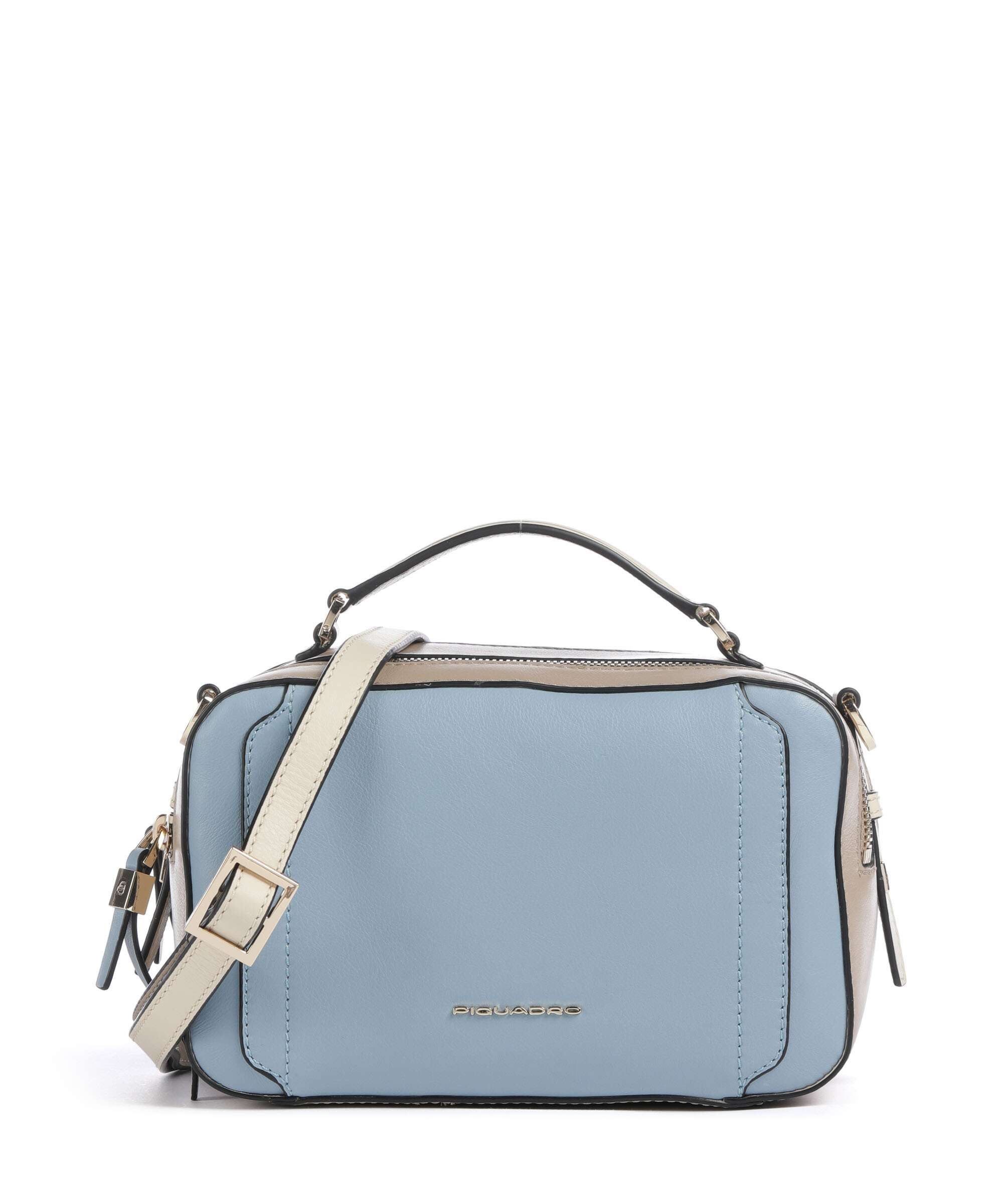 Piquadro W92 Crossbody bag light blue/beige