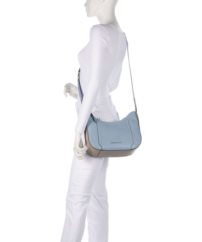 Piquadro W92 Crossbody bag light blue/beige