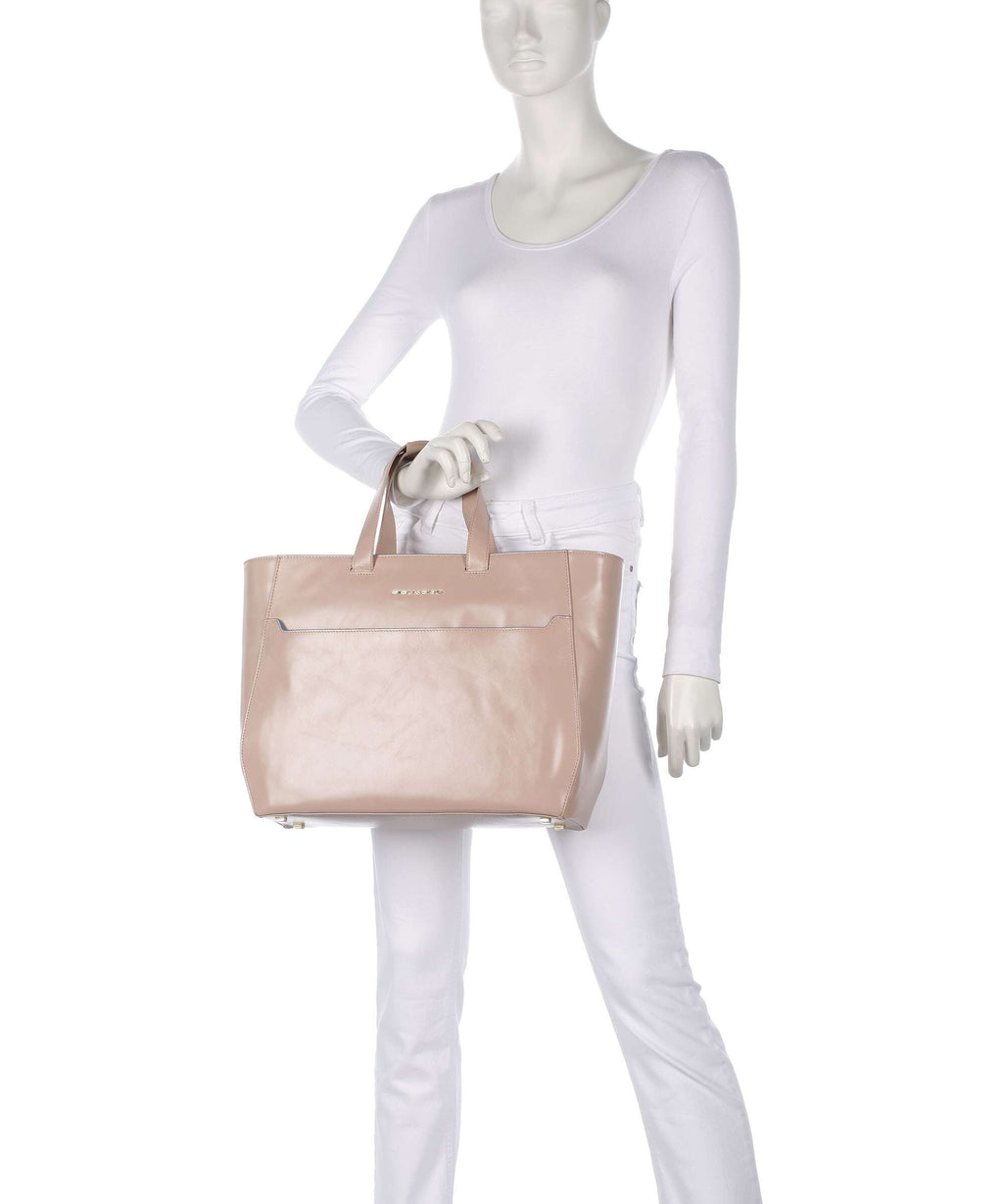 Piquadro Blue Square Briefcase pink