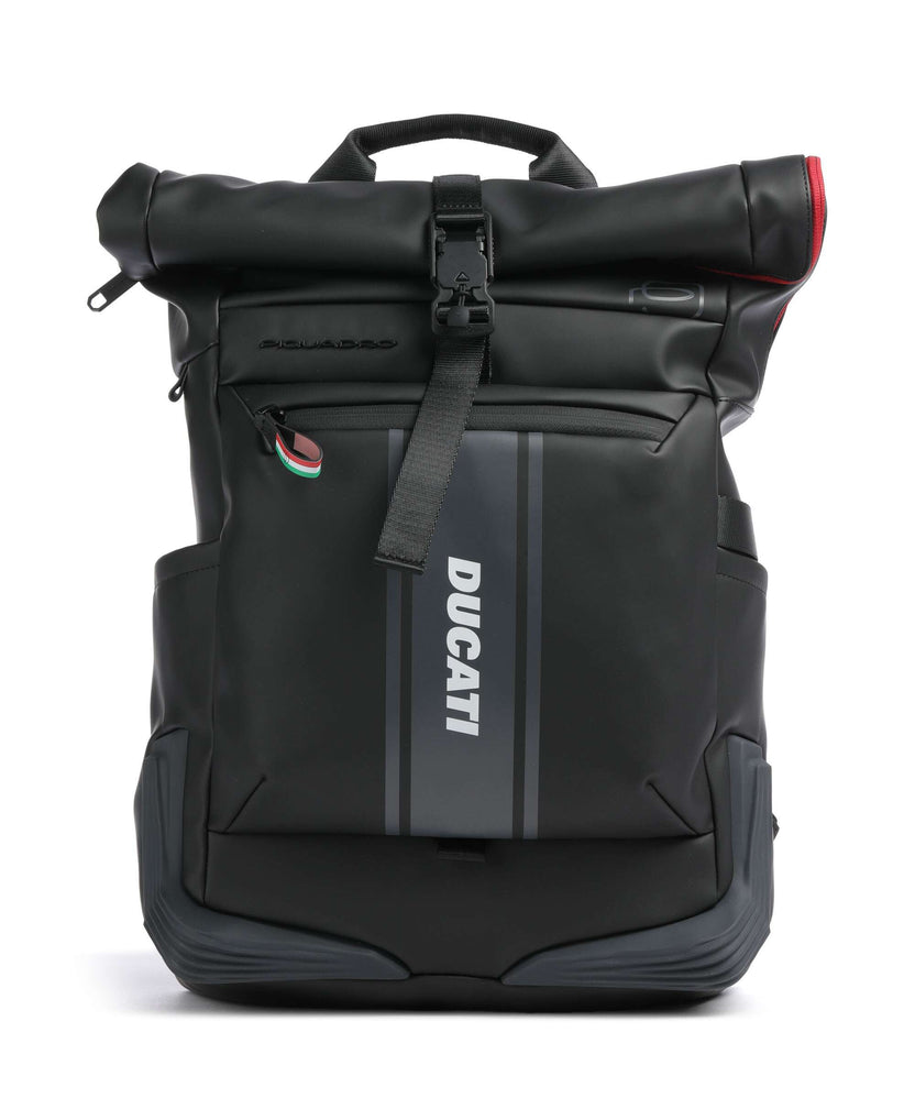 Piquadro Corner Special Ducati Rolltop backpack black
