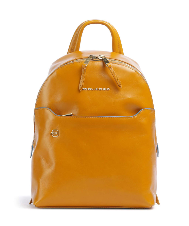 Piquadro Blue Square Backpack mustard