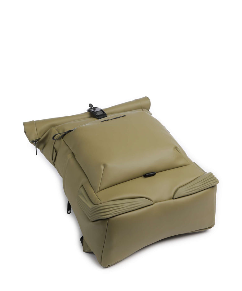 Piquadro Corner Special Rolltop backpack light green