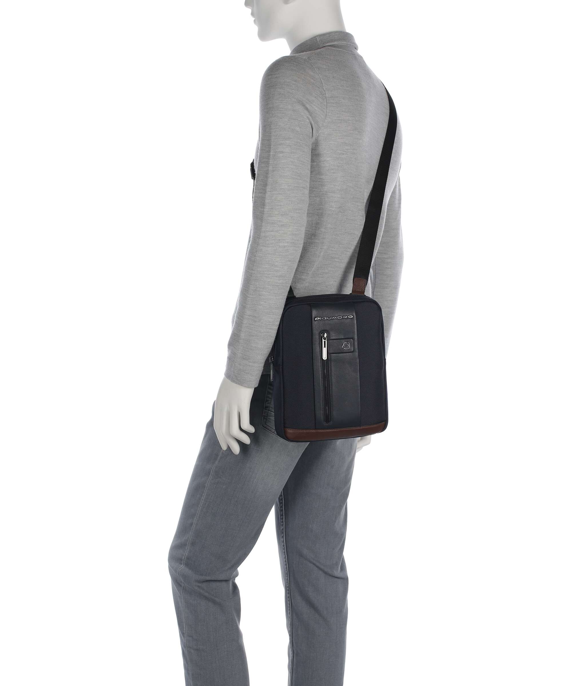 Piquadro Brief 2 Crossbody bag blue/cognac