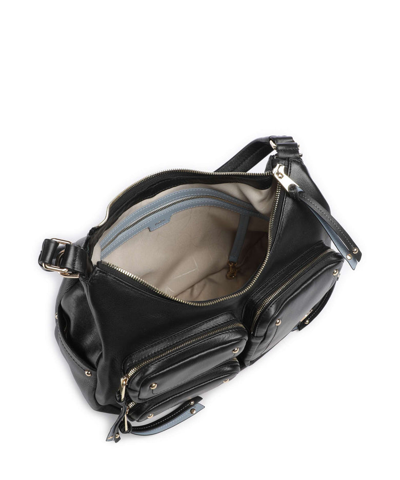DuDu Bags Pocket City Hobo bag nero
