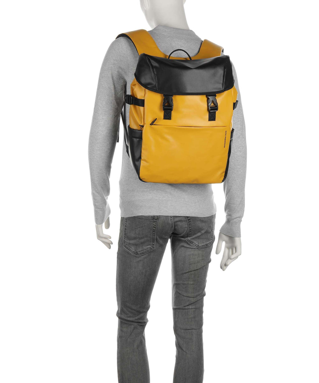 Mandarina Duck Eco Coated Laptop backpack duck yellow