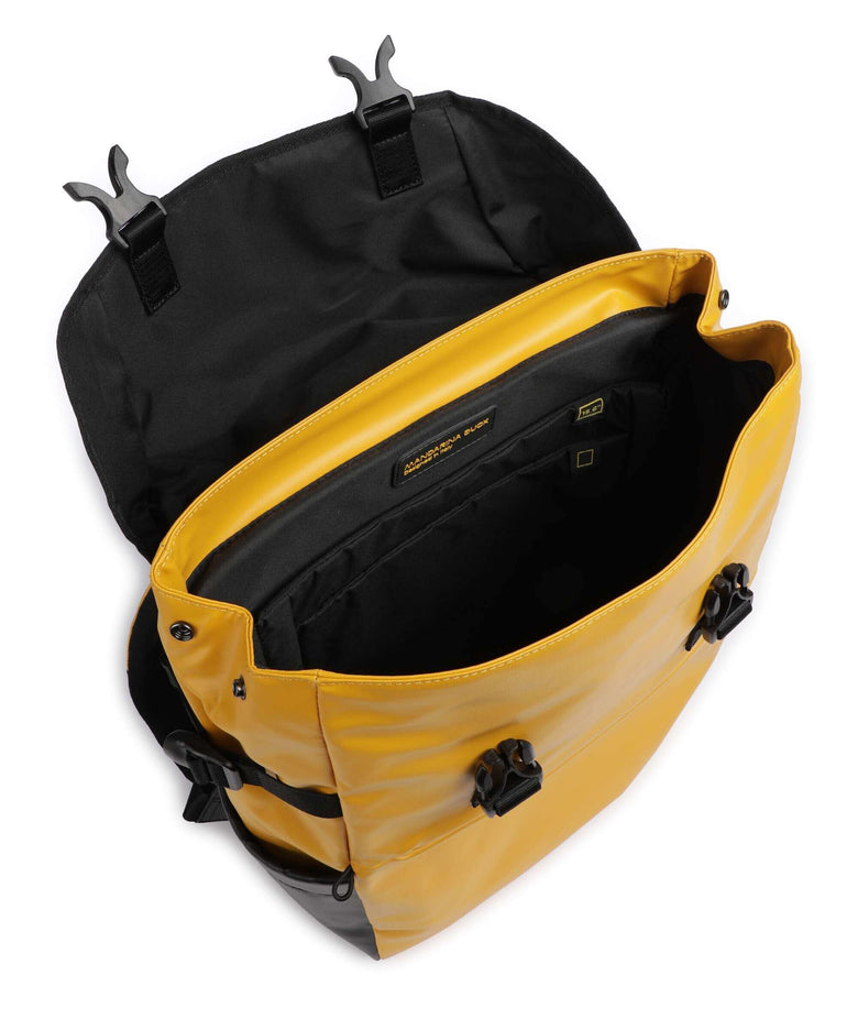 Mandarina Duck Eco Coated Laptop backpack duck yellow
