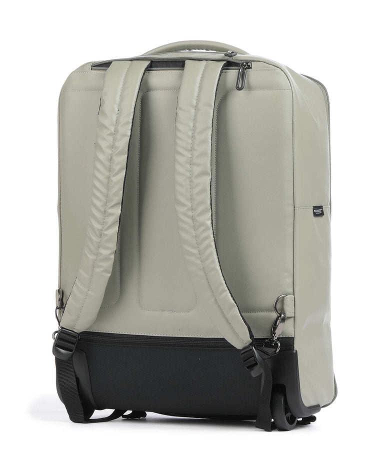 Mandarina Duck Eco Coated Backpack with wheels mud