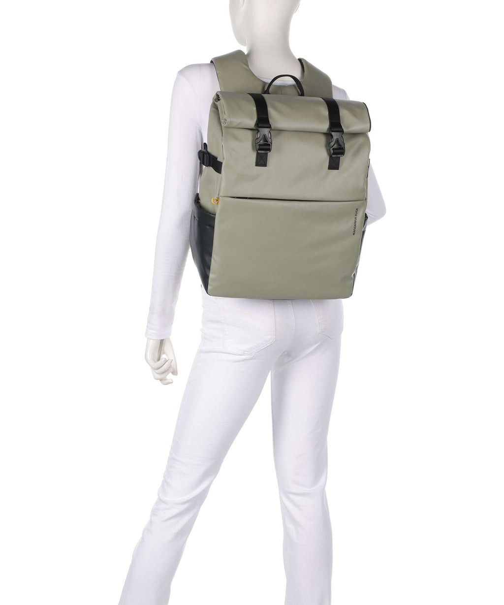 Mandarina Duck Coated Laptop backpack mud