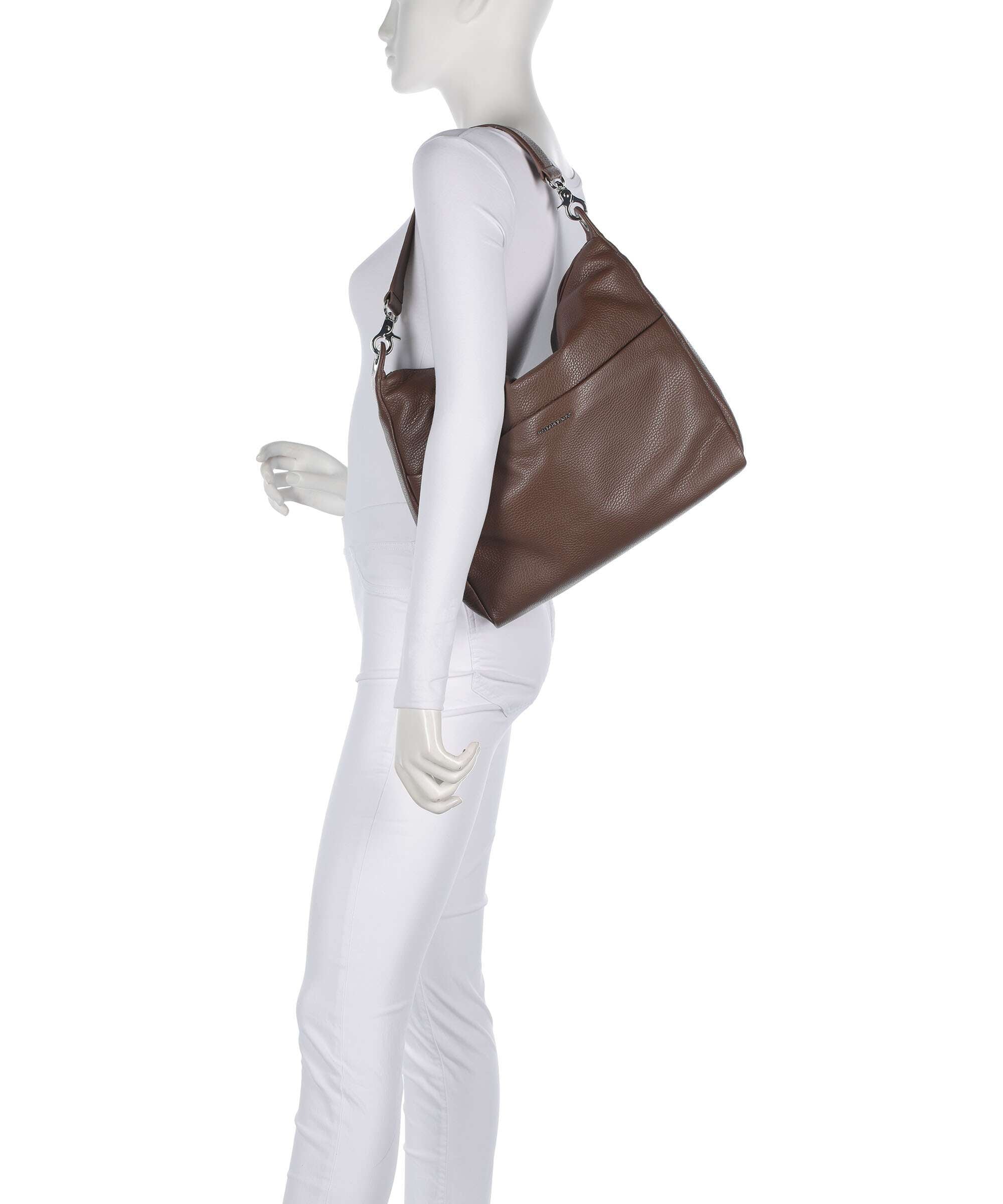 Mandarina Duck Mellow Leather Hobo bag milk chocolate