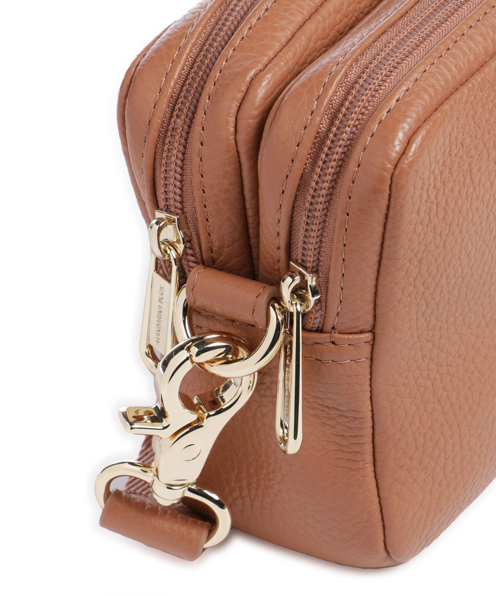 Mandarina Duck Mellow Leather Crossbody bag pecan nut