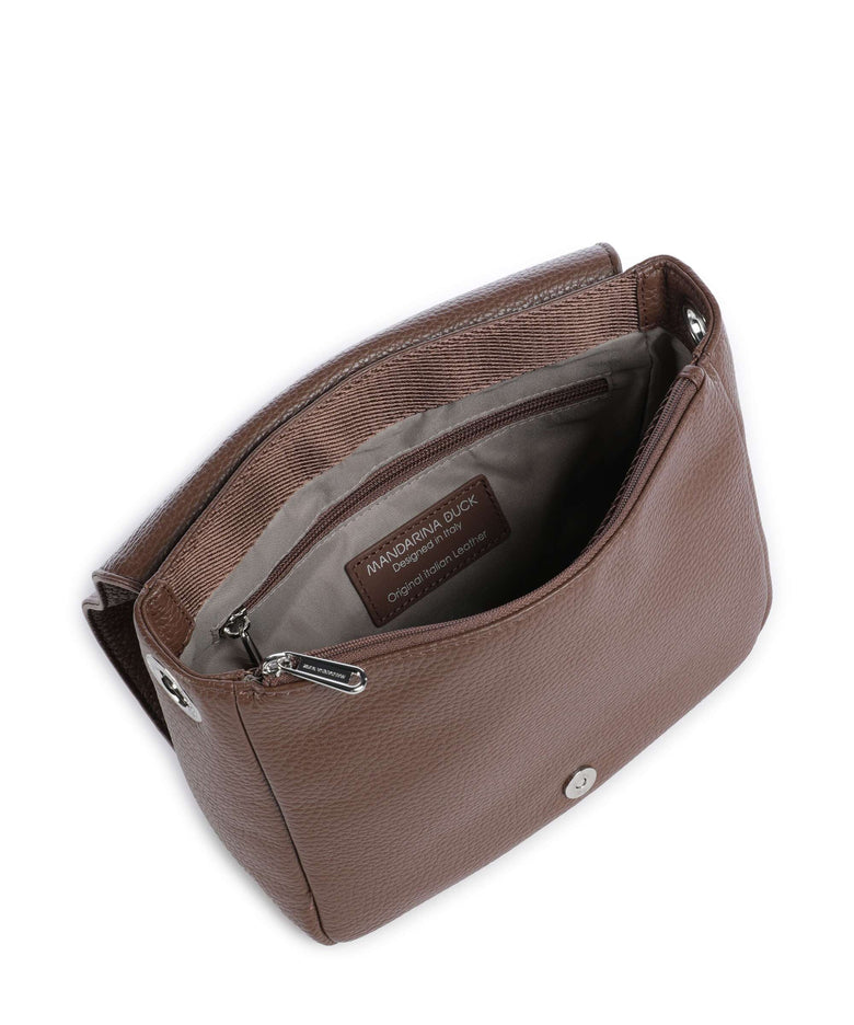 Mandarina Duck Mellow Leather Crossbody bag milk chocolate