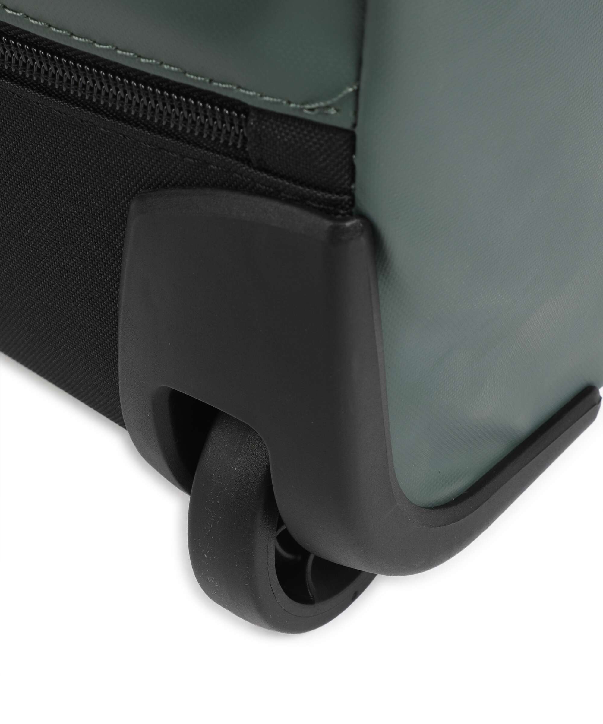 Mandarina Duck Eco Coated Backpack with wheels deep green