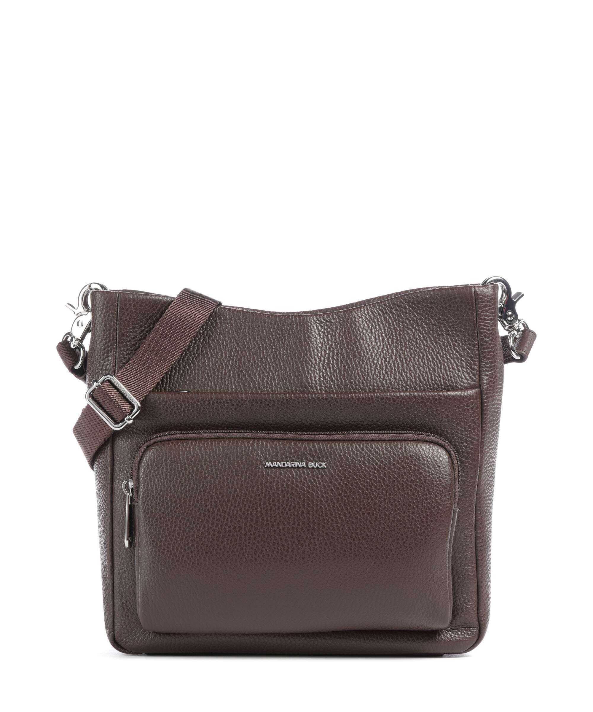Mandarina Duck Mellow Leather Crossbody bag espresso