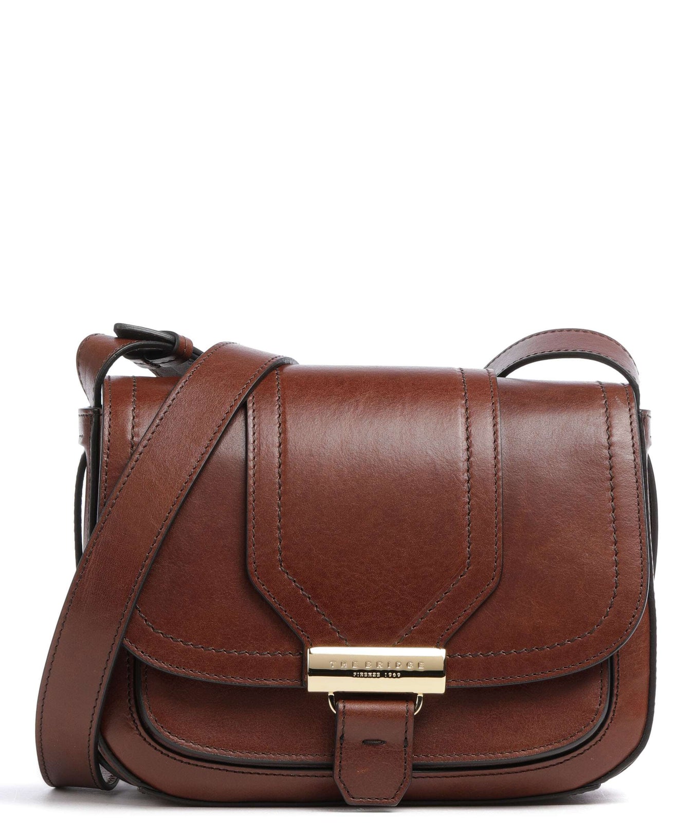 The Bridge Benedetta Crossbody bag marrone/oro