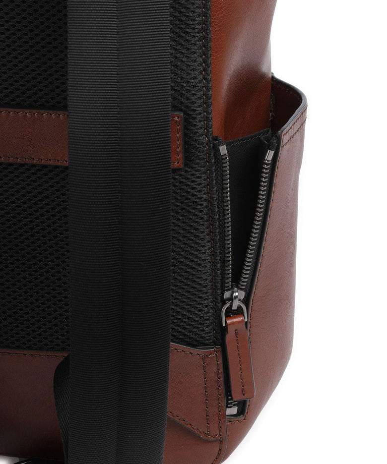 The Bridge Iacopo Rolltop backpack marrone/rut scamosciato opaco