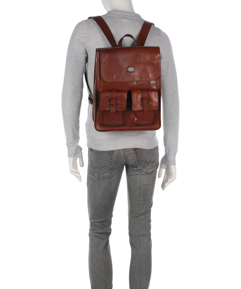 The Bridge Isaia Backpack marrone/rut scamosciato opaco