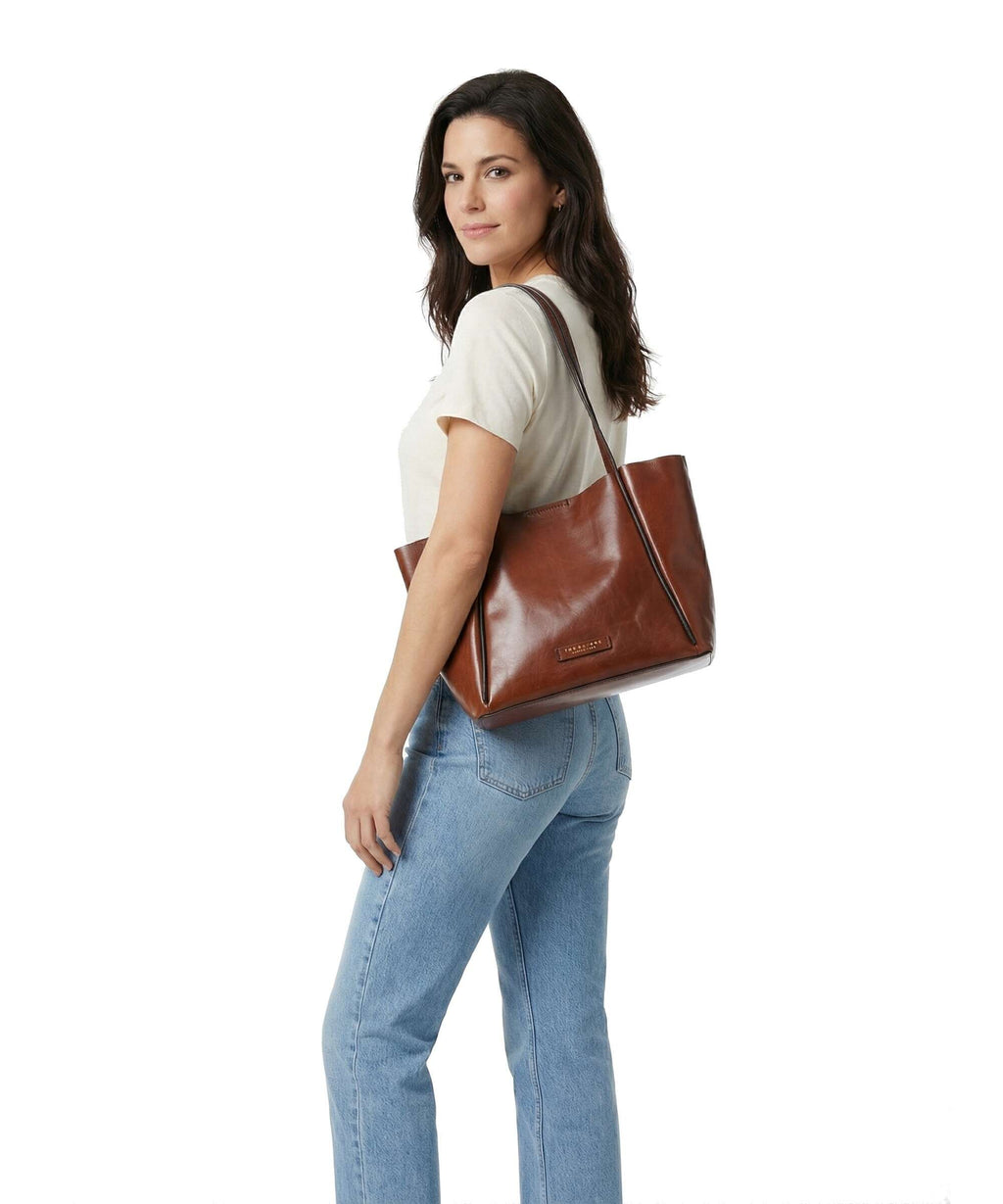 The Bridge Icons Tote bag marrone