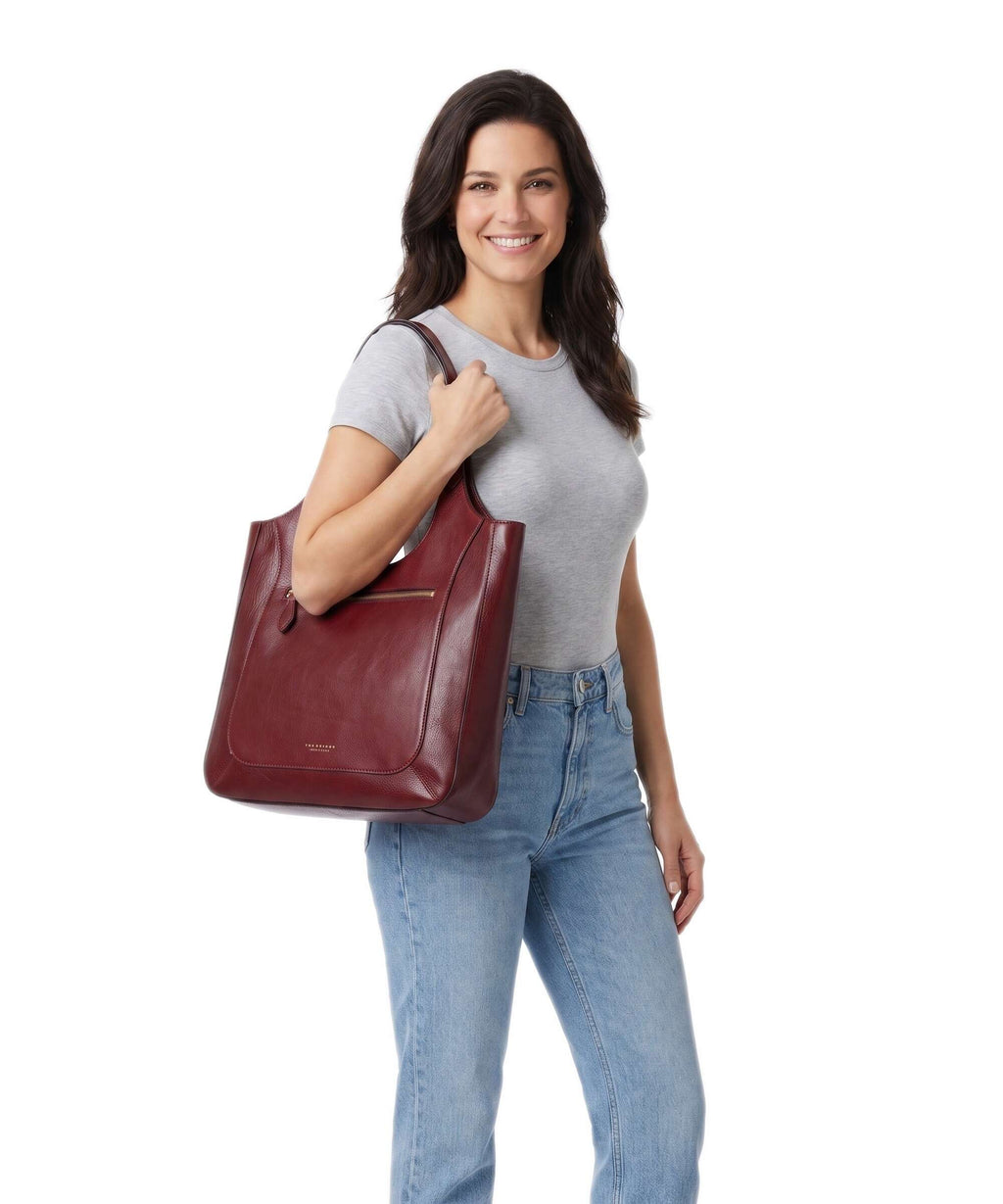 The Bridge Luce Soft Hobo bag barolo