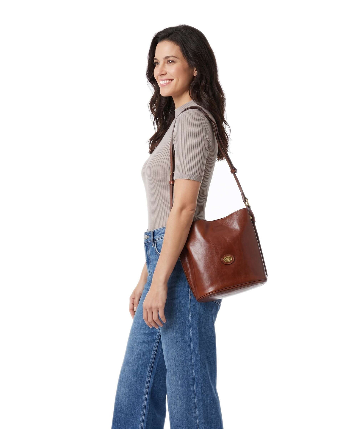 The Bridge Story Donna Bucket bag marrone