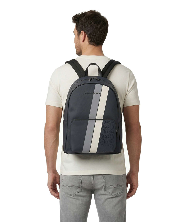 Armani Exchange Dylan Backpack navy/chiseled stone/off white