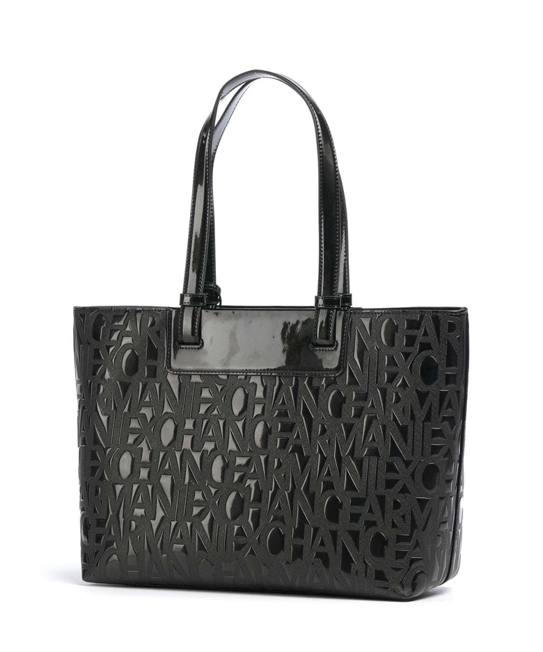 Armani Exchange Liz Patent M Tote bag black