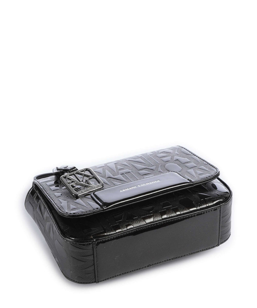 Armani Exchange Liz Patent Crossbody bag black
