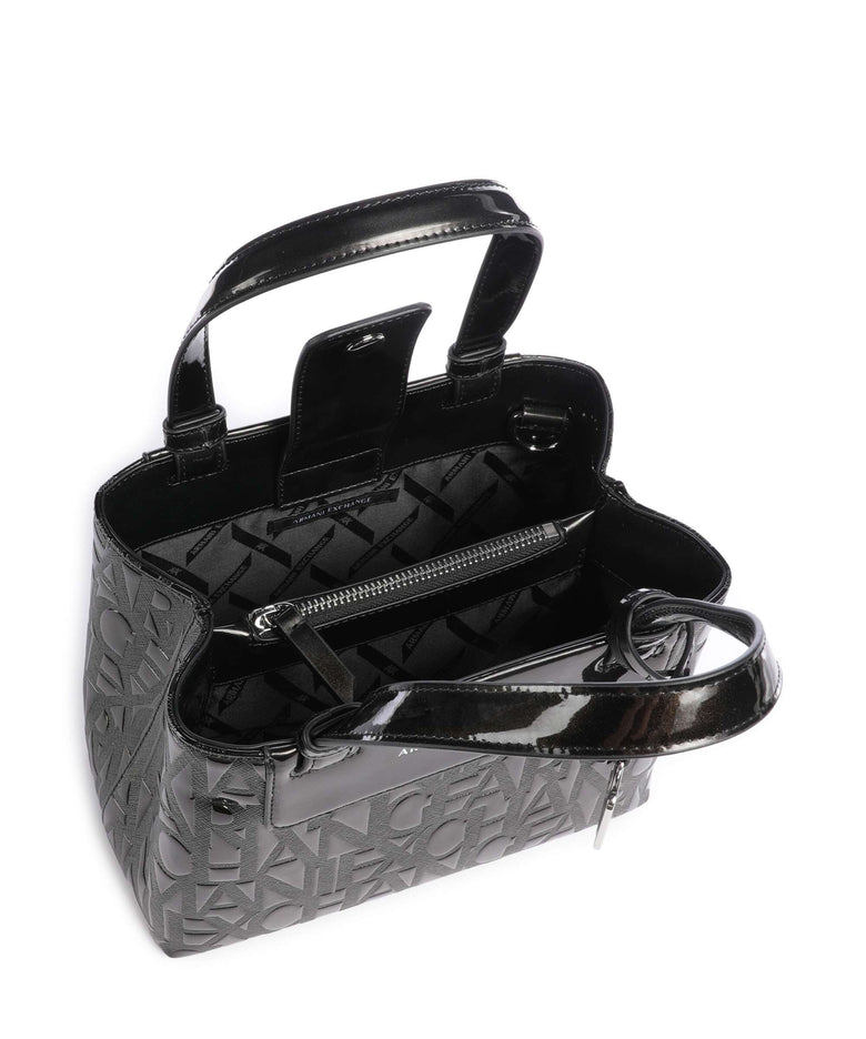 Armani Exchange Liz Patent S Handbag black
