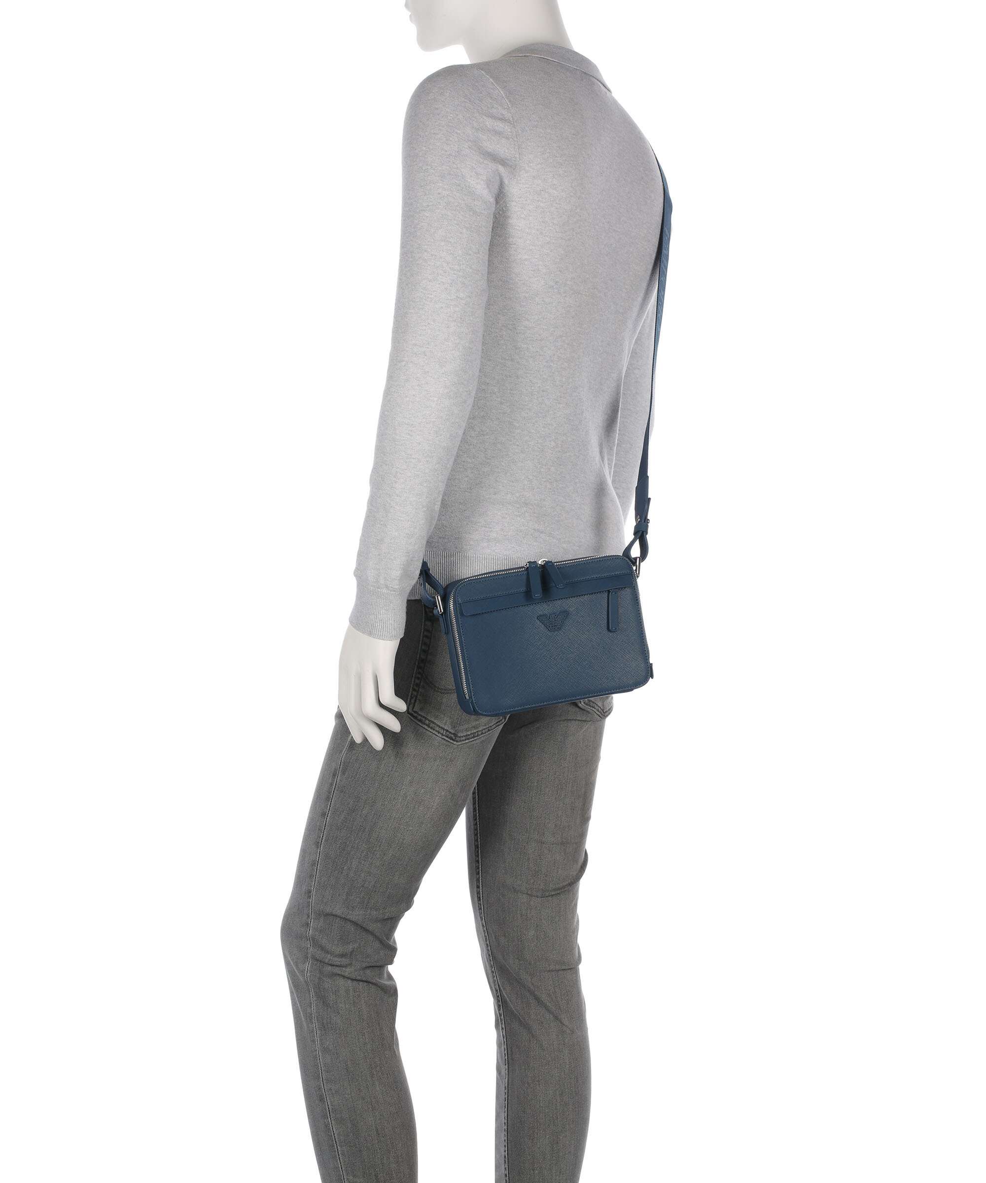 Emporio Armani Business Regenerated Crossbody bag legion blue