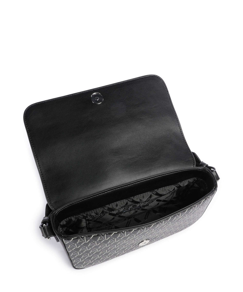 Armani Exchange Wave Monogram Crossbody bag black