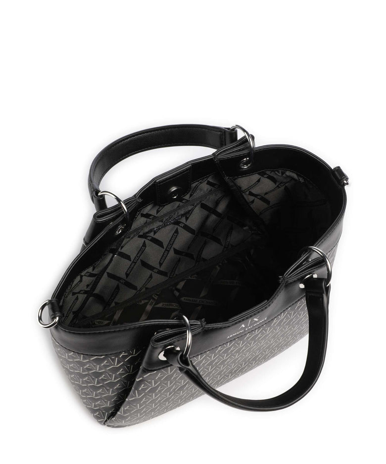 Armani Exchange Wave Monogram M Handbag black