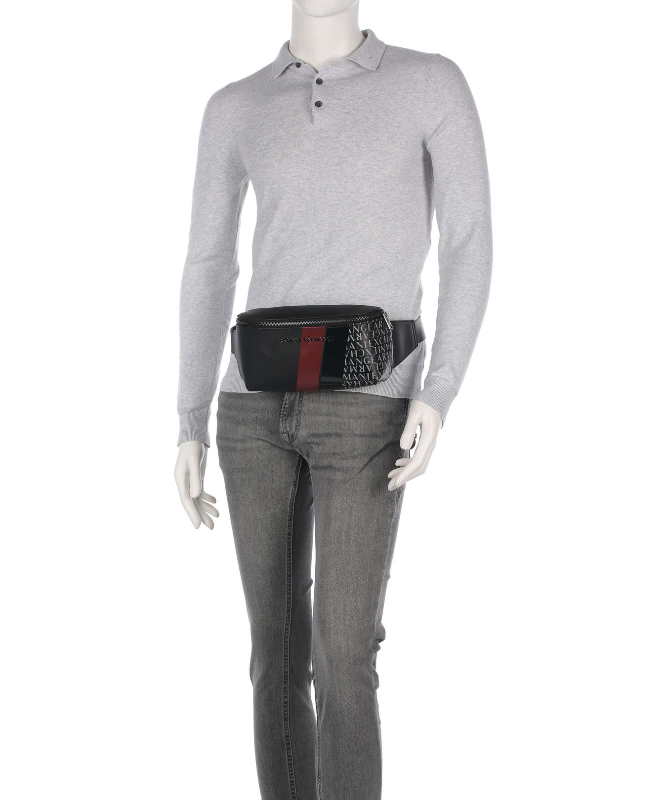 Armani Exchange Dylan Fanny pack black/pomegranate/black shiny