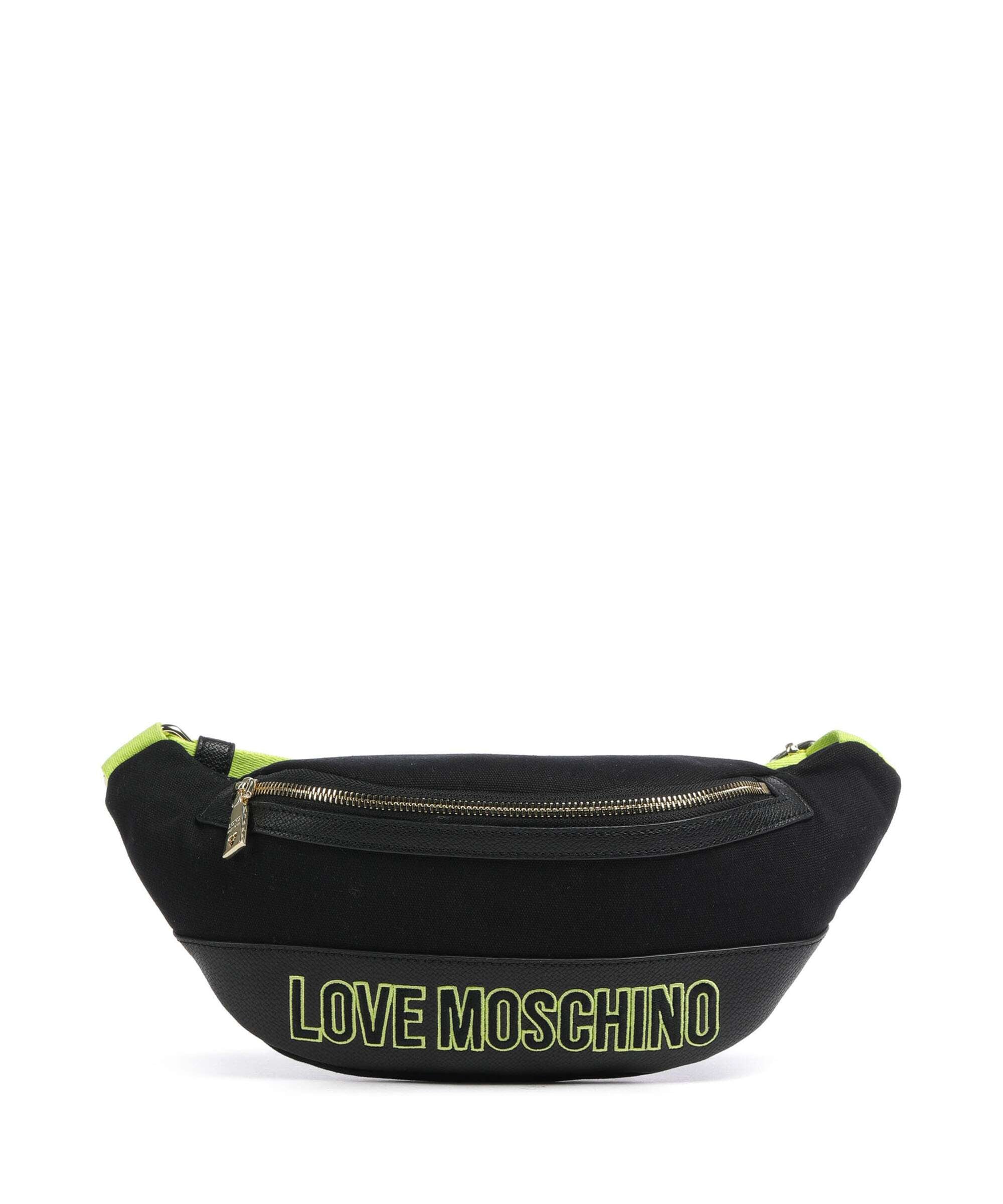 Love Moschino Free Time Belt bag nero/lime